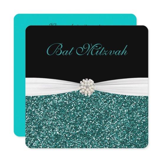 Bat Mitzvah, Turquoise Glitter