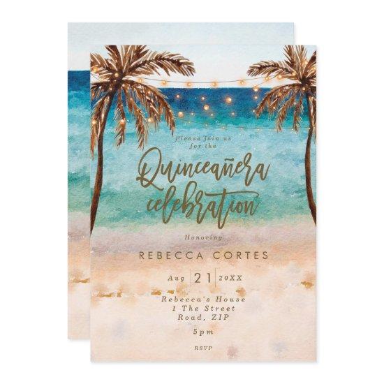 beach tropical Quinceanera 15th birthday