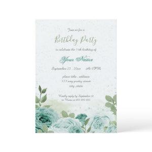 beautiful blue flowers green leaves birthday
