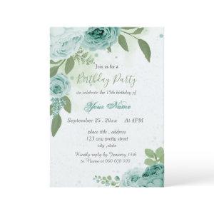 beautiful blue flowers green leaves birthday