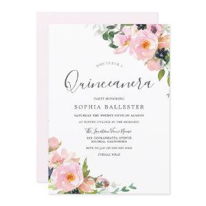 Beautiful Blush Pink Flowers Quinceanera Party