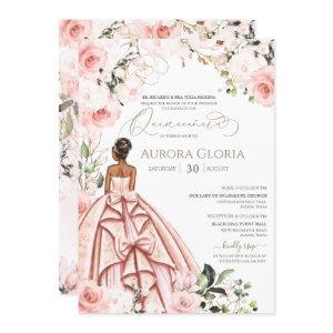Beautiful Blush Rose Pretty Pink Gown Quinceanos