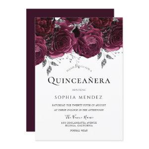 Beautiful Burgundy Roses Elegant Quinceañera Party