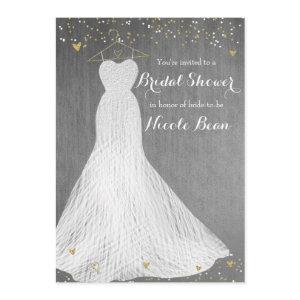 Beautiful Dress on Gold Hanger Bridal Shower