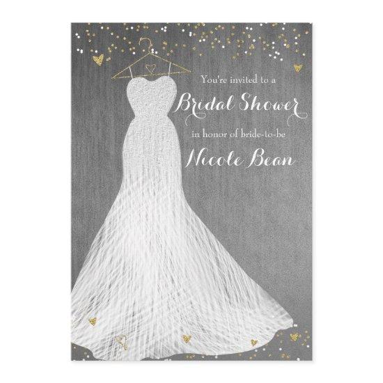 Beautiful Dress on Gold Hanger Bridal Shower