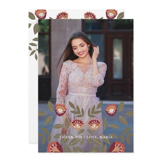 Beautiful Quinceanera Fiesta Thank You Photo