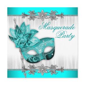 Beautiful Turquoise Blue Masquerade Party