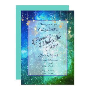 Beautiful Under the Stars Blue Green Bat Mitzvah