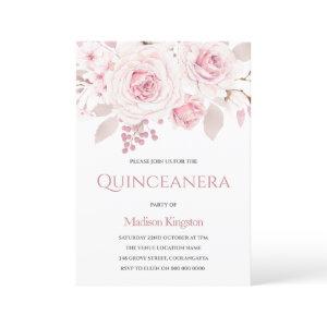 Beautifully Elegant Blush Roses Quinceanera Party