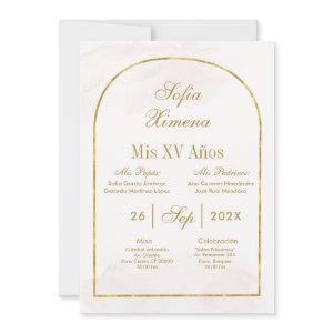 Beige Gold Arch Quinceañera
