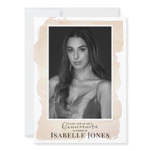 Beige Watercolor Photo Quinceañera