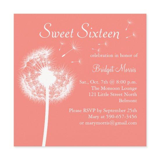 Best Wishes! in Coral Sweet Sixteen