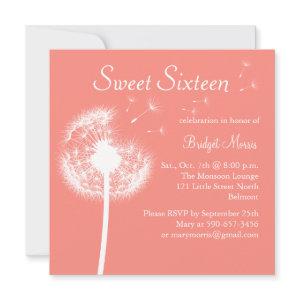 Best Wishes! in Coral Sweet Sixteen