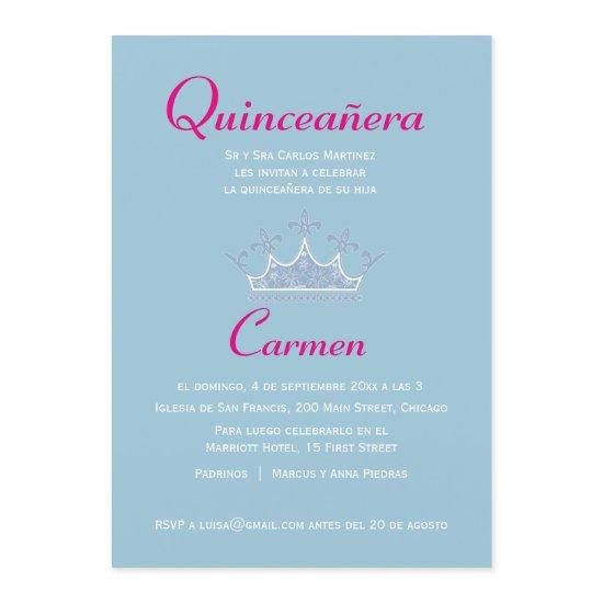 Bilingual 2-sided Quinceañera Tiara