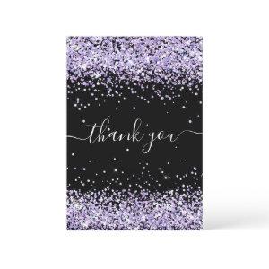 Birthday black purple lavender thank you