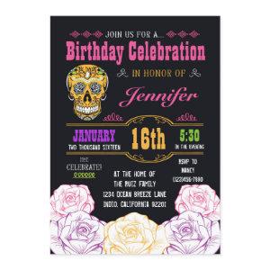 Birthday Day of the Dead Sugar Skull