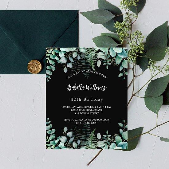Birthday eucalyptus black forest budget  flyer