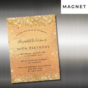 Birthday gold glitter luxury magnetic