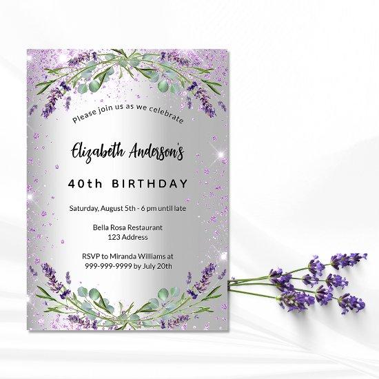Birthday lavender silver eucalyptus luxury