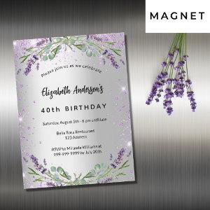 Birthday lavender silver eucalyptus luxury magnetic