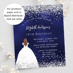 Birthday navy blue glitter dress