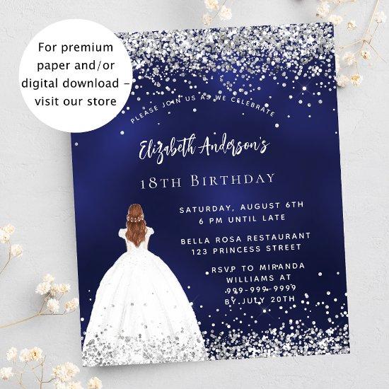 Birthday navy blue glitter dress