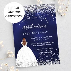 Birthday navy blue glitter dress
