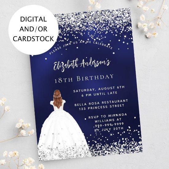 Birthday navy blue glitter dress