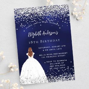 Birthday navy blue glitter dress luxury