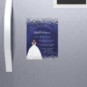 Birthday navy blue glitter dress luxury magnetic