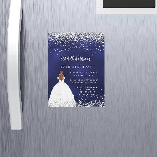 Birthday navy blue glitter dress luxury magnetic