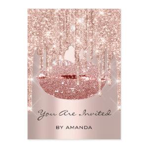 Birthday Party 16th Kiss Lips Rose Glitter