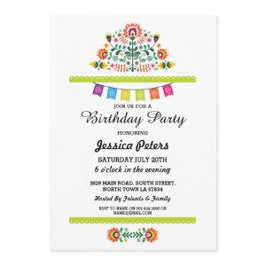 Birthday Party Floral Fiesta Mexican Invite 21 40