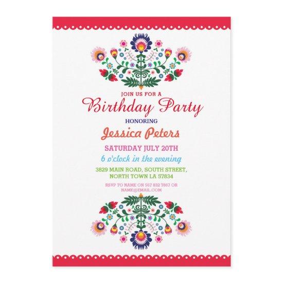Birthday Party Floral Fiesta Mexican Viva Any Age