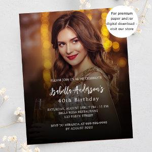 Birthday party photo budget