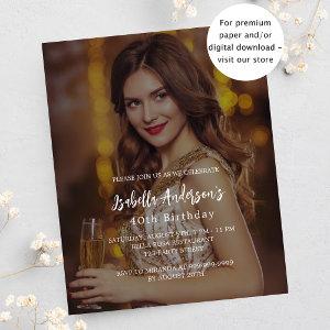 Birthday party photo budget  flyer