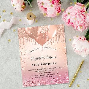 Birthday party pink rose gold