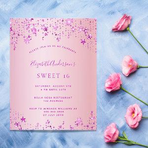 Birthday party pink stars budget