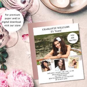 Birthday party white rose photo budget