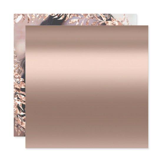 Birthday Photo Floral Frame Rose Gold Royal