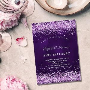 Birthday purple pink glitter glamorous