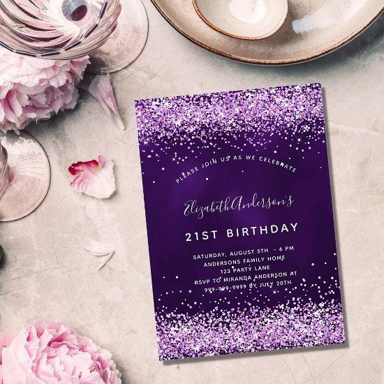 Birthday purple pink luxury