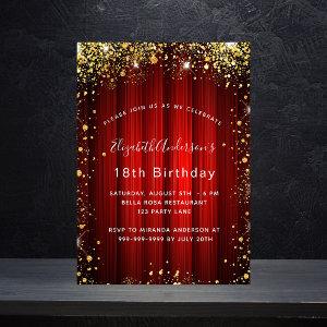 Birthday red gold sparkles movie theater glamorous