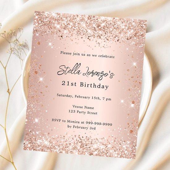 Birthday rose gold blush pink