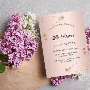Birthday rose gold Capricorn star constellation