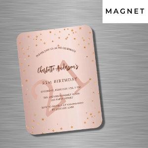 Birthday rose gold stars age luxury  magnet