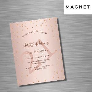 Birthday rose gold stars age luxury magnetic
