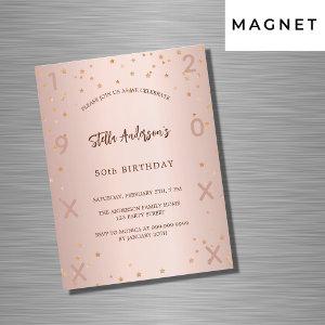 Birthday rose gold stars year luxury magnetic