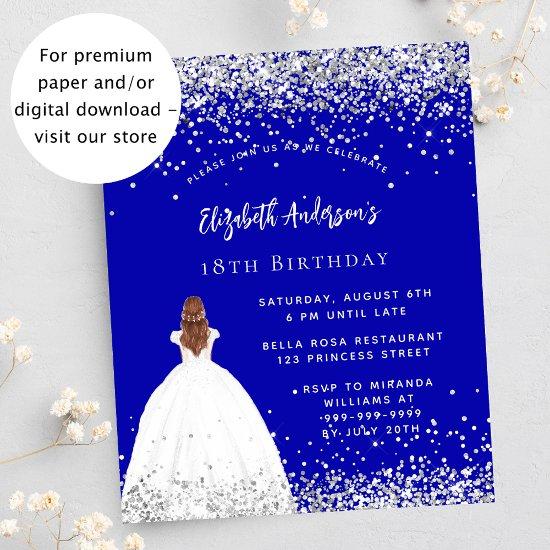 Birthday royal blue dress