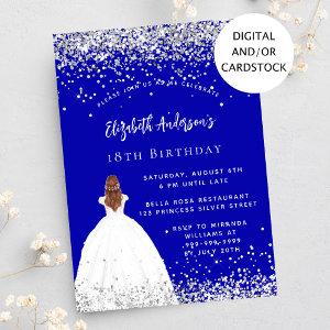 Birthday royal blue glitter dress